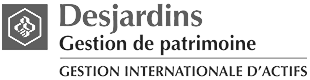 Un carré avec des figures géométriques à l'intérieur et le logo Desjardins
