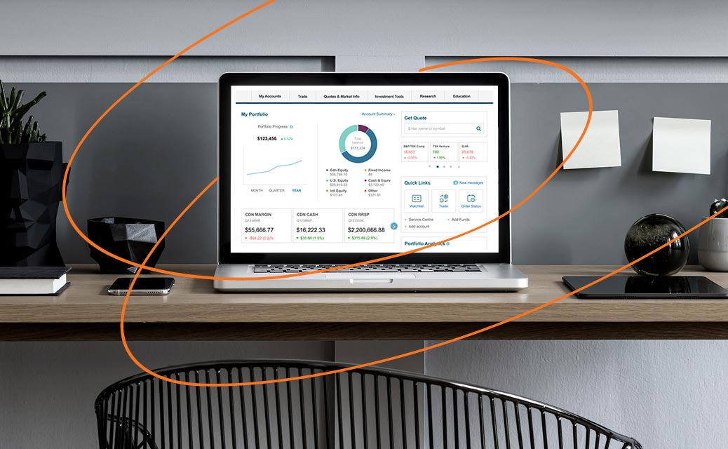 computer showing client site dashboard